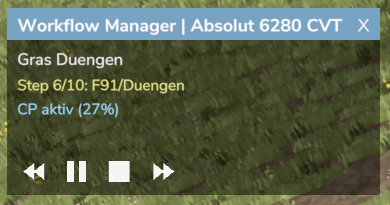 HUD while workflow is running